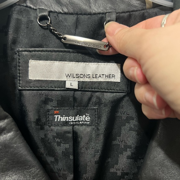 Wilsons Black Leather Jacket Women’s Large - Picture 3 of 16